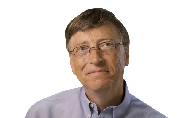 Bill Gates Portrait PNG Transparent Background