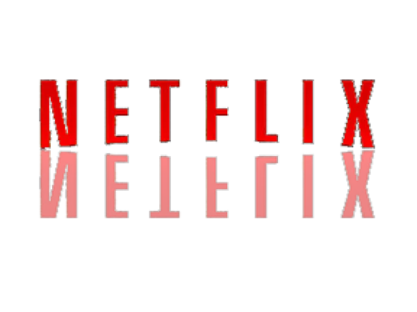 Netflix Logo with Reflection Transparent Background