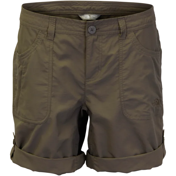 Women's Brown Cargo Shorts Transparent Background