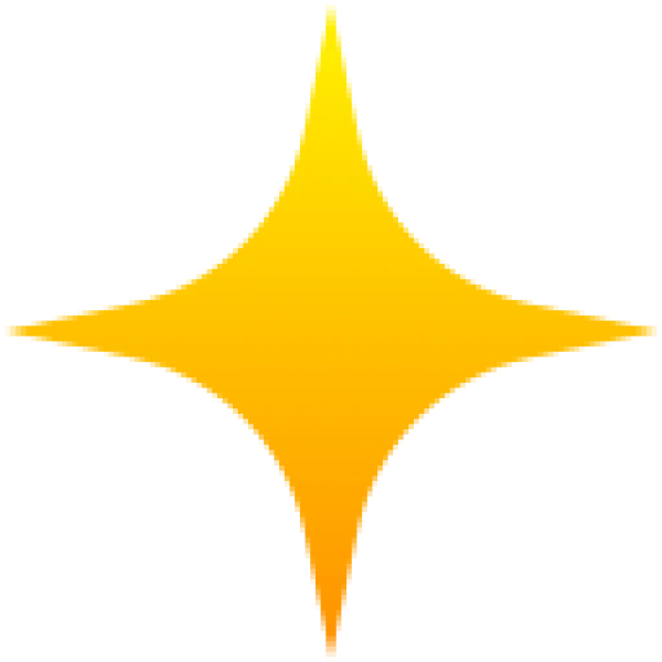 Vibrant Orange Spark Star PNG