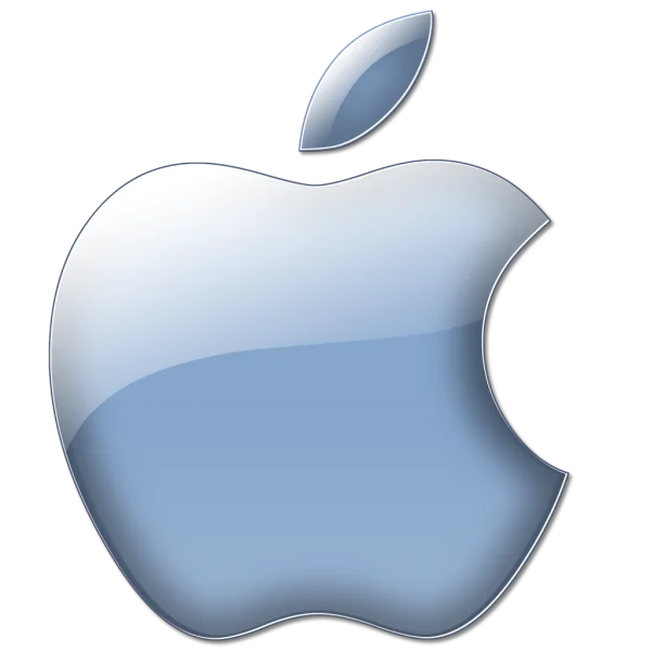 Apple Logo Glossy Transparent PNG