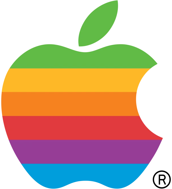 Apple Rainbow Logo Transparent PNG