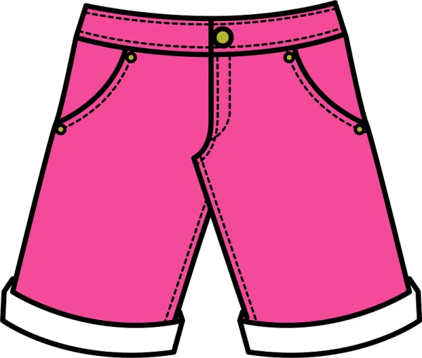Pink Cartoon Shorts PNG Transparent
