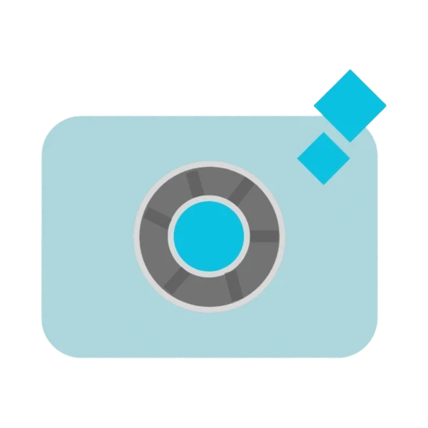 Flat Design Camera Icon PNG Transparent Background