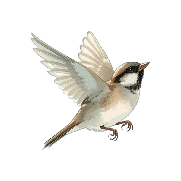 Detailed Flying Bird PNG Transparent Background