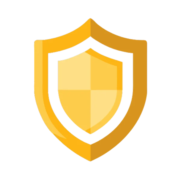 Golden Shield Icon PNG Transparent Background