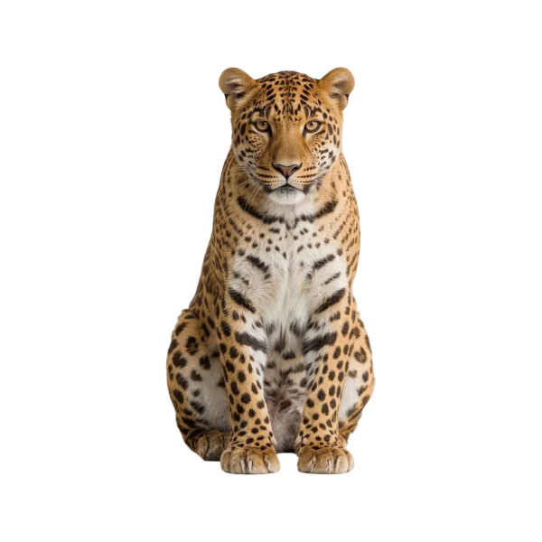 Leopard Sitting Transparent Background PNG