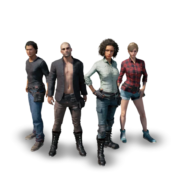 Four Game Characters Group PNG Transparent