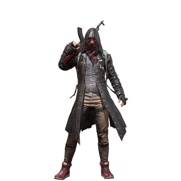 Hooded Soldier with Rifle PNG Transparent