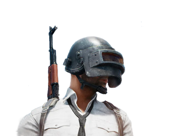 PUBG Character PNG with Helmet and Rifle