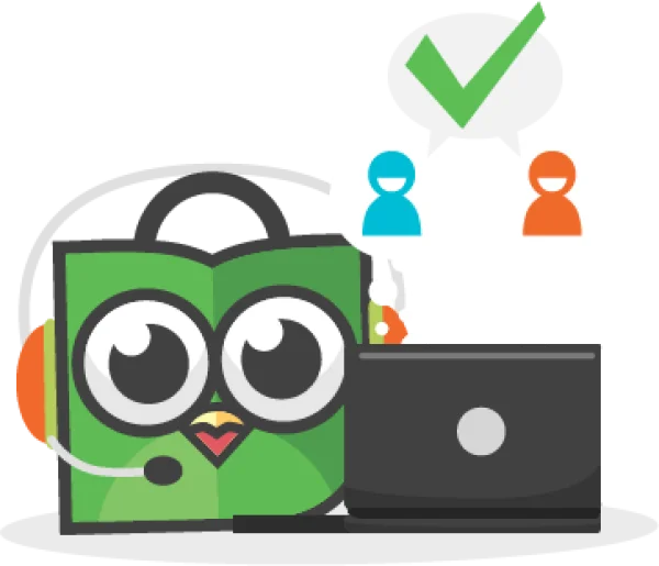 Customer Support Mascot Illustration PNG