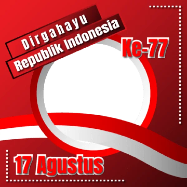 Indonesian Independence Day 77th Anniversary Twibbon Frame