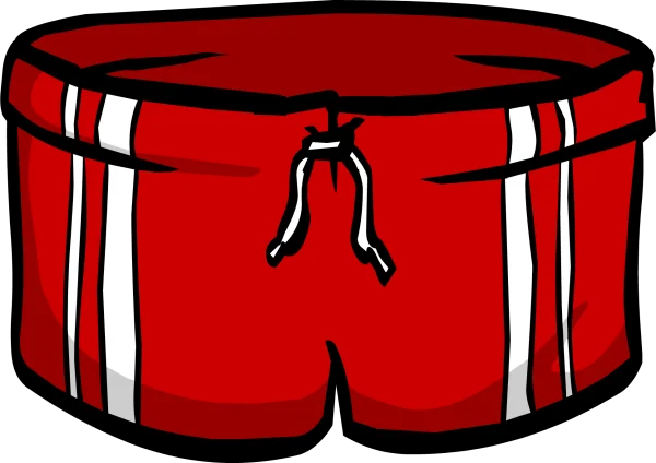 Red Swim Trunks PNG Transparent Background