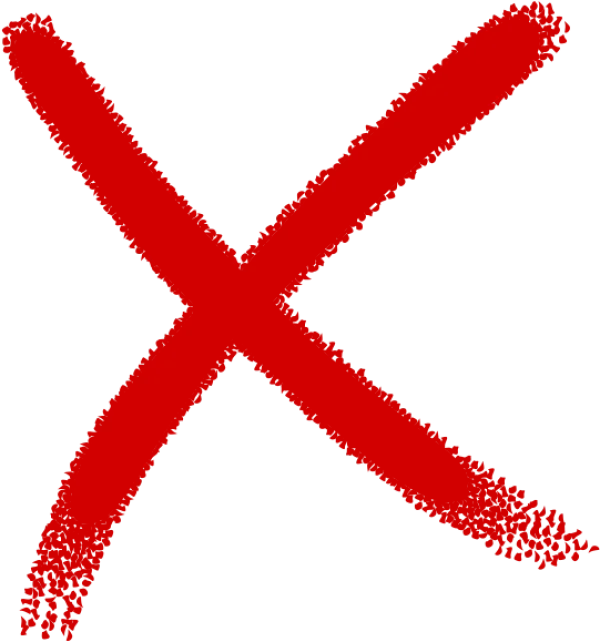 Red X Mark Transparent PNG