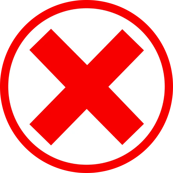 Red X Mark in Circle Icon PNG Transparent Background