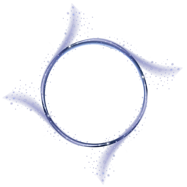Sparkling Blue Circular Frame PNG