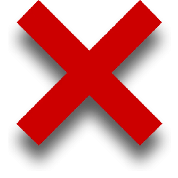 Red X Mark Transparent PNG