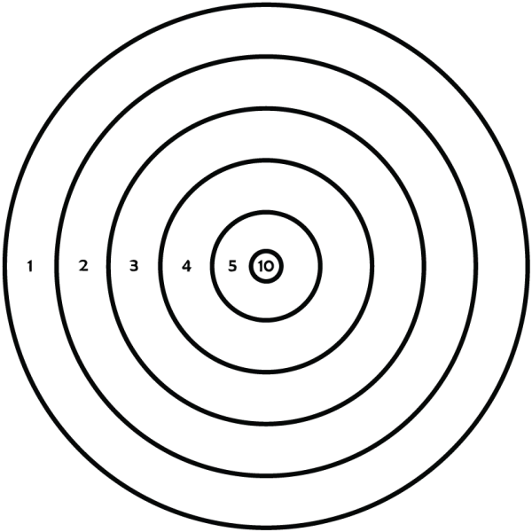 Black Shooting Target PNG Transparent Background