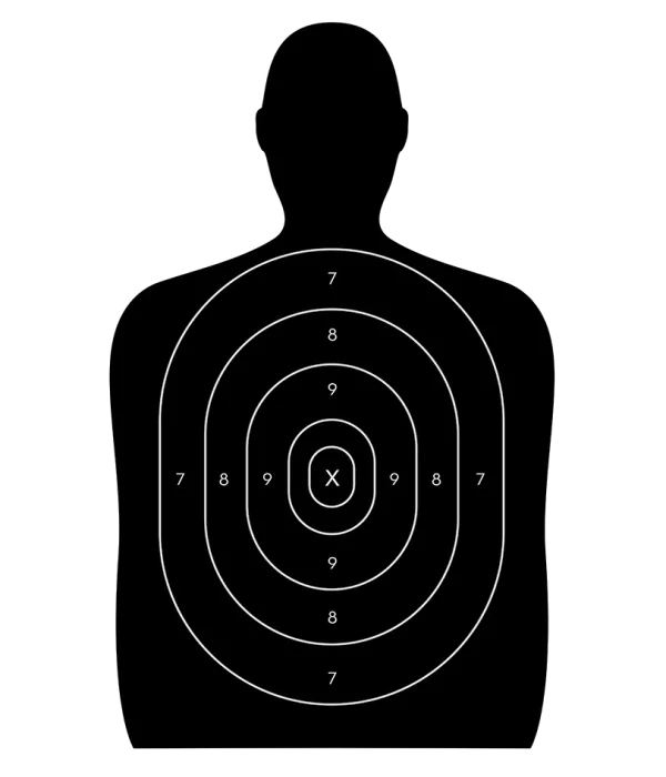 Human Silhouette Shooting Target PNG Transparent Background