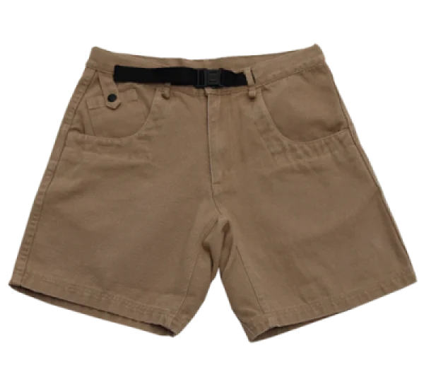 Brown Cargo Shorts with Belt PNG Transparent Background