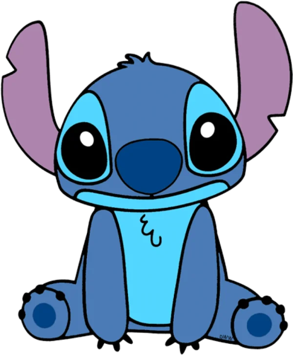Cute Stitch Sitting Transparent PNG