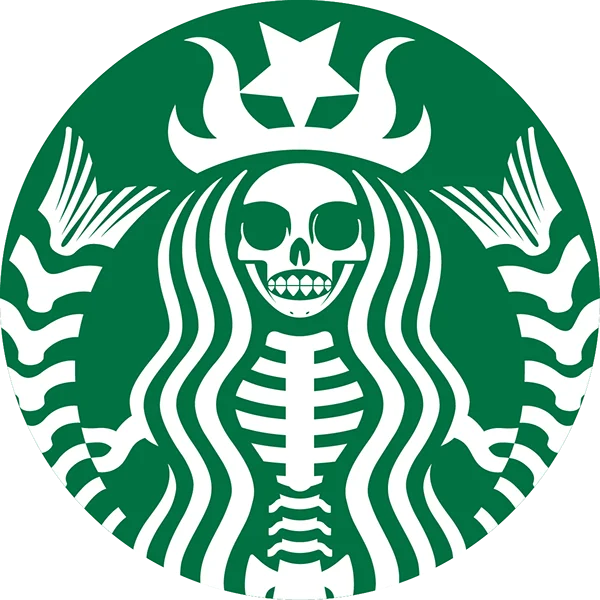 Starbucks Skeleton Siren Logo PNG Transparent Background