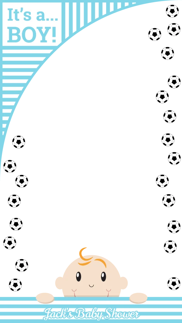 It's a Boy Baby Shower Photo Frame PNG