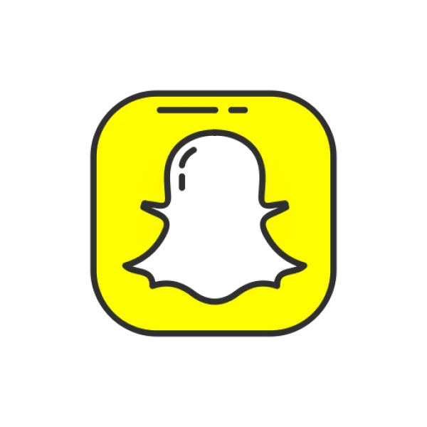 Snapchat App Icon Yellow PNG Transparent Background