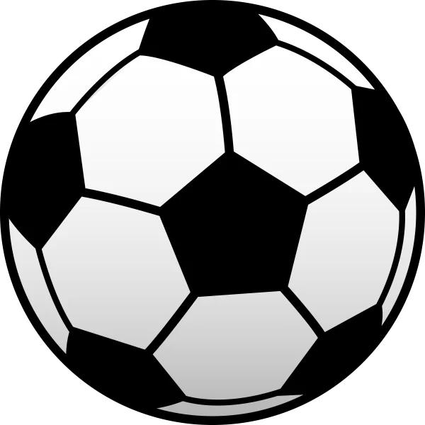 Black and White Soccer Ball Icon PNG