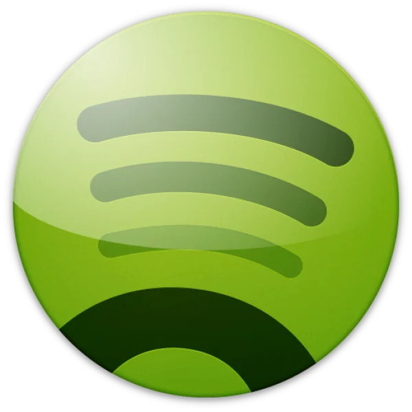 Glossy Green Spotify Logo PNG
