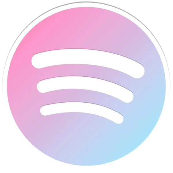 Spotify Logo Gradient Pink Blue PNG