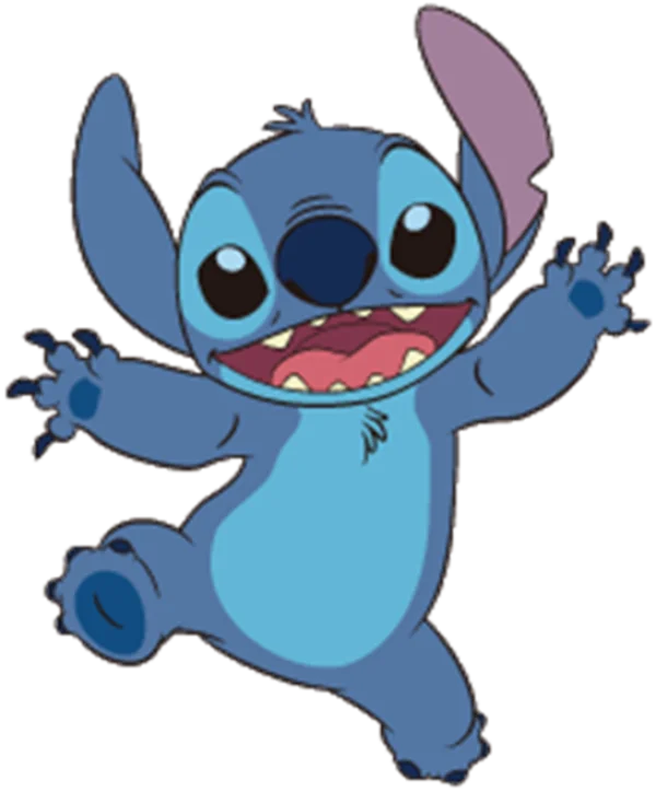 Stitch Happy Pose Transparent PNG Image