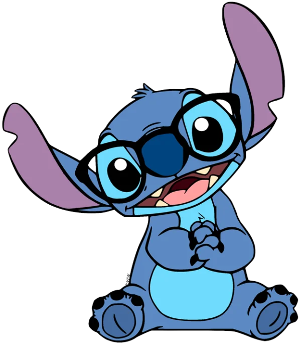 Stitch with Glasses Transparent PNG