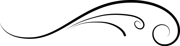 Elegant Black Swirl Flourish Design Element PNG