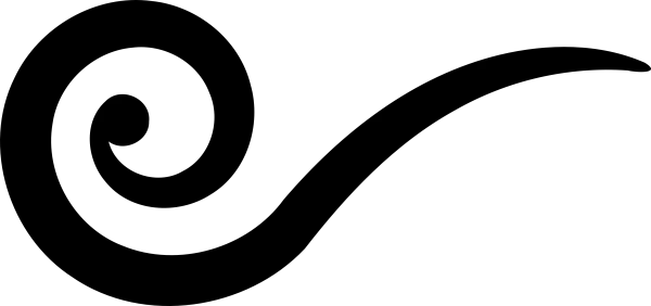 Black Decorative Swirl PNG Transparent Background