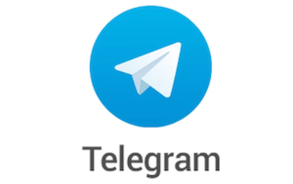 Telegram Logo with Text PNG Transparent