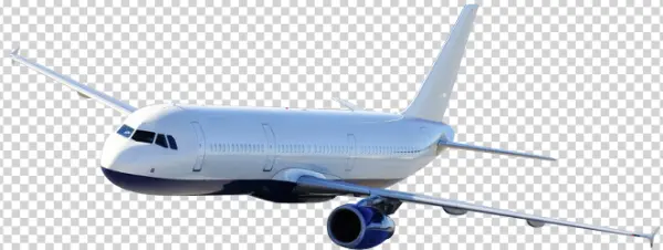 White Passenger Airplane PNG Transparent