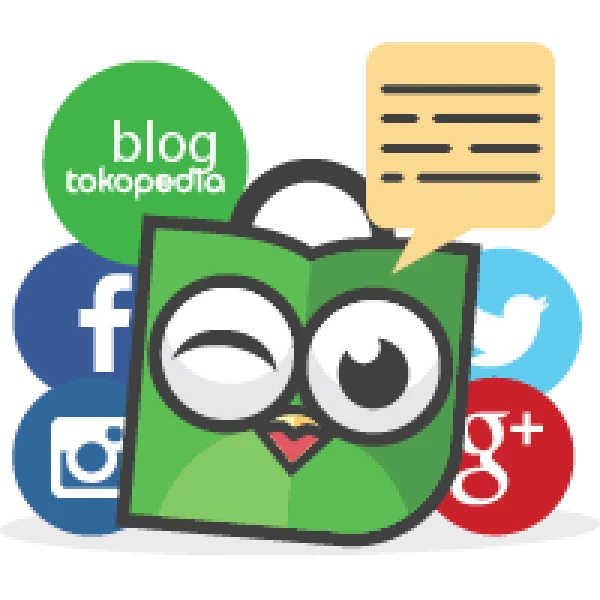 Tokopedia Blog and Social Media Icons Logo