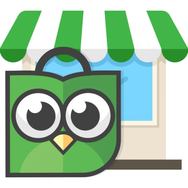 Tokopedia Icon Shopping Bag with Storefront PNG