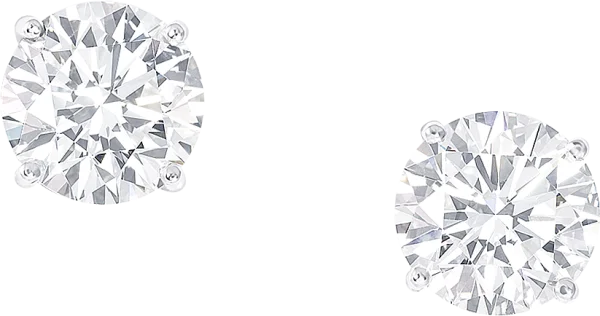 Sparkling Diamond Stud Earrings PNG