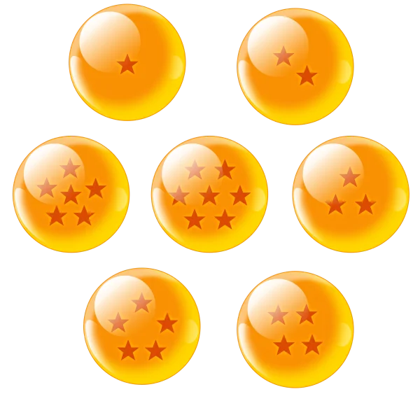 Dragon Balls Set PNG Transparent Background