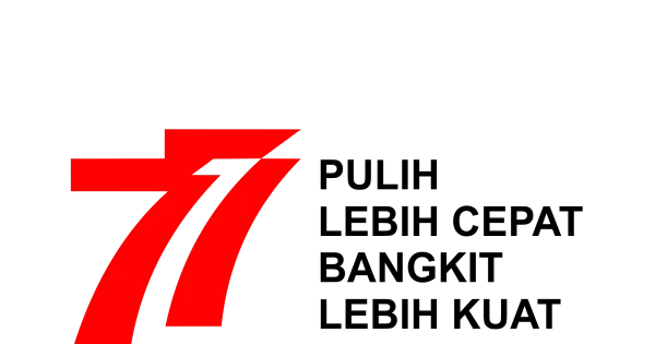 Dynamic Red Number 77 Logo PNG