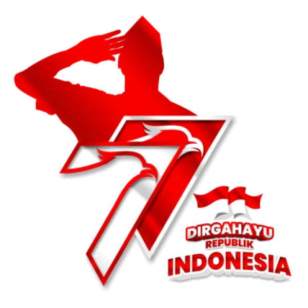 Indonesia 77th Independence Day Logo PNG Transparent