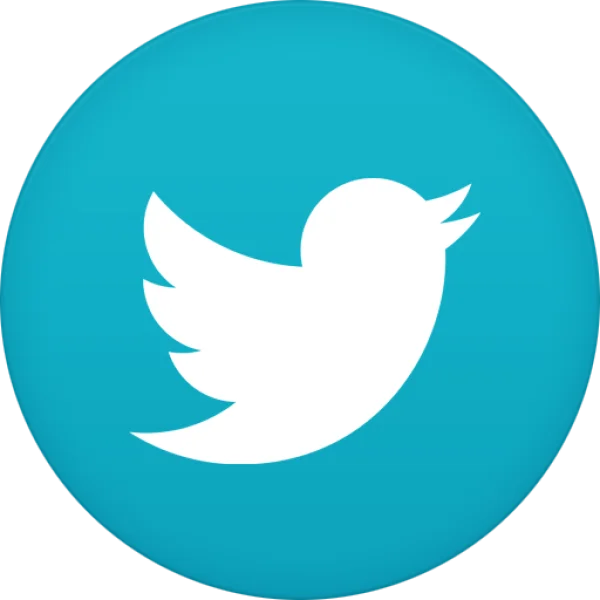 Twitter Blue Circle Logo PNG Transparent Background