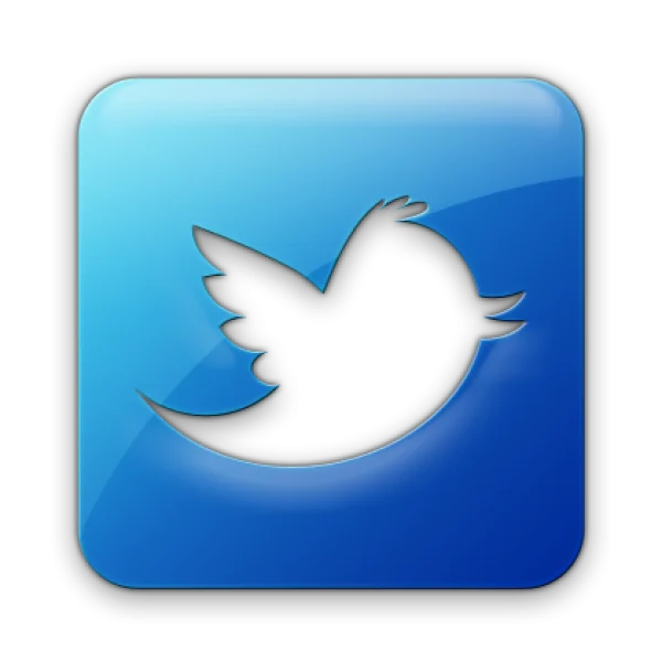 Glossy Blue X Twitter Logo Icon PNG