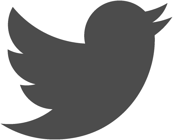 Twitter Logo Grey PNG Transparent Background