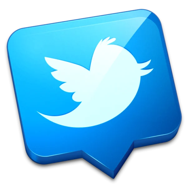 3D Twitter Logo Icon PNG Transparent