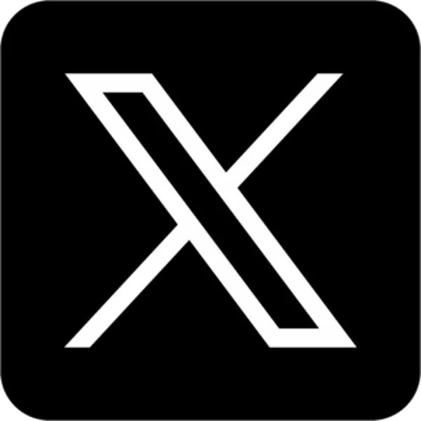 Black X Letter Logo Icon PNG Transparent Background