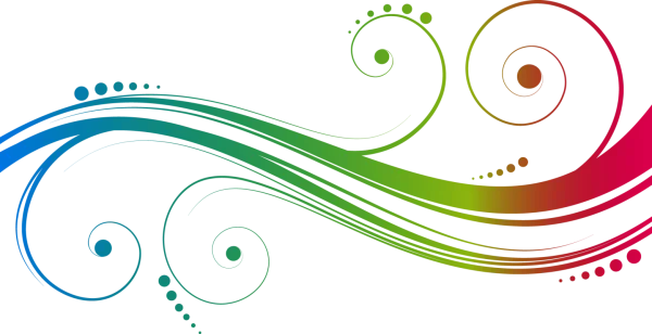 Colorful Gradient Swirl Design PNG Transparent Background