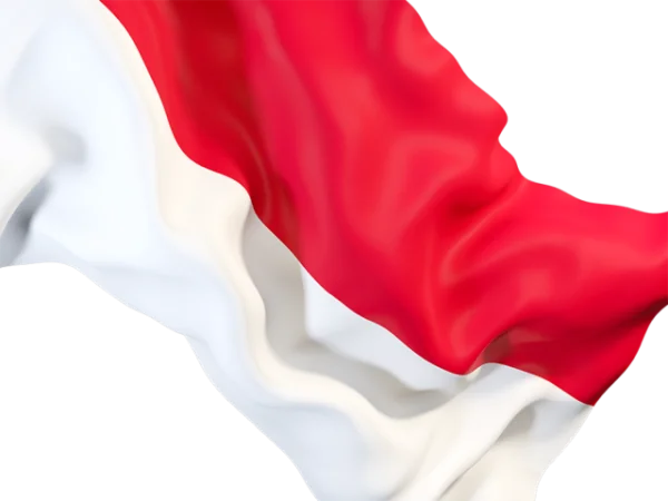 Waving Indonesia Flag PNG Transparent Background